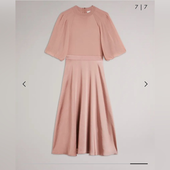 NWT Ted Baker Brontei Dress Puff Sleeve - Picture 6 of 7